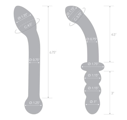 Zestaw szklanych dildo - Glas G-Spot Pleasure Set